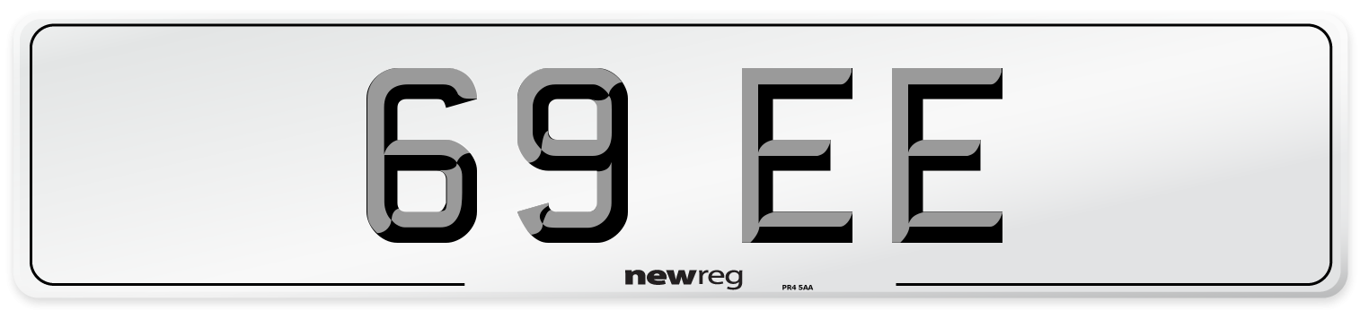 69 EE Number Plate from New Reg